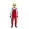 Ansell 66-662 Alphatec Breathable Red Poly Bibbed Overall, Polyester, 31 in Inseam, Red 66-662 - alternate 1