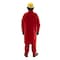 Ansell Lab Coat, Polyester, Hook-and-Loop, Zipper, Red, L 66-663 - alternate 2