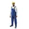 Ansell Alphatec Breathable Blue Bibbed Poly Overall, Nomex, 31 in Inseam, Blue, L 66-672 - alternate 2