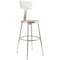 National Public Seating Round Stool with Backrest, Height 19" to 27"Gray 6218HB - alternate 1