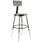 National Public Seating Round Stool with Backrest, Height 19" to 27"Black 6218HB-10 - alternate 1