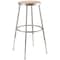 National Public Seating Round Stool, Height Range 25" to 33", Hardboard Gray 3LLV9 - alternate 1