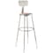 National Public Seating Round Stool with Backrest, Height 31" to 39"Gray 6230HB - alternate 1