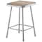 National Public Seating Square Stool, Height Range 24", Masonite Board Gray 6324 - alternate 1