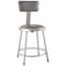 National Public Seating Round Stool with Backrest, Height 18"Gray 6418B - alternate 1