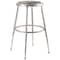 National Public Seating Round Stool, Height Range 19" to 27", Vinyl Gray 6418H - alternate 1