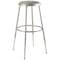 National Public Seating Round Stool, Height Range 25" to 33", Vinyl Gray 6424H - alternate 1