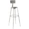 National Public Seating Round Stool with Backrest, Height 31" to 39"Gray 6430HB - alternate 1