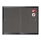 Mastervision Enclosed Locking Sliding Doors Bulletin Board, Wall Mount, 38"x45", Gray Fabric, Black Frame VT640103717 - alternate 1