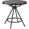 Safco Round Outdoor/Indoor Table, Steel, 30", Black, Sheet Metal, Black 4361BL - alternate 1