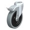 Blickle Kngpn Swvl Cstr, Sold Rbr, 5", 265 lb., Brk LKRA-VPA 126G-FI - alternate 1