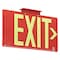 Dual-Lite Photoluminescent Single-Face Exit Sign, Red, 100FT Viewing Distance DPLP100SR - alternate 1