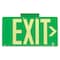 Dual-Lite Photoluminescent Single-Face Exit Sign, Green, 100FT Viewing Distance DPLP100SG - alternate 1