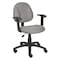 Boss B316 Posture Deluxe Office Task Chair, Gray Back, 25 in W 25" L 40" H, Adjustable, Tweed Seat B316-GY - alternate 1