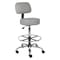 Boss Caressoft Medical/Drafting Stool W/ Back Cushion B16245-GY - alternate 1