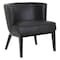 Boss Ava Accent Chair, Black Seat, Black Back, 25 1/2 in W 29" L 28" H, Fixed, Vinyl Seat B529BK-BK - alternate 1