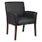 Boss Guest Chair, Black Seat, Black Back, 26 1/2 in W 26-1/2" L 35-1/2" H, Fixed, Vinyl Seat B619 - alternate 1