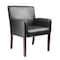 Boss Reception Chair, Black Seat, Black Back, 25" L 35" H, Box, Vinyl Seat B629M - alternate 1