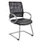 Boss Guest Chair, Black Back, 25 in W 24" L 39" H, Loop, Leather Seat B6409 - alternate 1