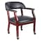Boss Ivy League Executive Chair, Black Back, 24 in W 26" L 31" H, Fixed, Vinyl Seat B9545-BK - alternate 1