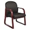 Boss B9570 Side Chair, Black Seat, Black Back, 24 in W 25" L 34" H, Fixed, Fabric Seat B9570-BK - alternate 1