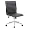Boss B9533C Task Chair, Black Back, 20 in W 26" L 38-1/2" H, Armless, Vinyl Seat B9534C-BK - alternate 1