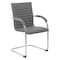 Boss B9536 Side Chair, Wood Back, 23 in W 24-1/2" L 37-1/2" H, Fixed, Vinyl Seat B9536-GY-2 - alternate 1