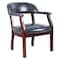 Boss Ivy League Executive Chair, Wood Back, 24 in W 26" L 31" H, Fixed, Vinyl Seat B9540-BE - alternate 1