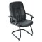Boss Executive Chair, Black Back, 25-1/2 in W 26" L 41" H, Loop, Leather Seat B8109 - alternate 1