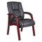 Boss Guest Chair, Wood Back, 26 in W 23" L 39" H, Loop, Vinyl Seat B8999-M - alternate 1