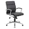 Boss Executive CaressoftPlus Chair with Metal Chrome Finish, Mid Back B9476-BK - alternate 1