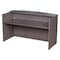 Boss Reception Desk Reception Desk, 71W x 30/36D x 42H, Driftw, Driftwood, Driftwood Base, Driftwood Frame N169-DW - alternate 1