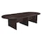 Boss Racetrack Race Track Conferenc Table, 10 ft., Mahoga, 29-1/2 in H, Laminated, Mocha N137-MOC - alternate 1