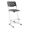National Public Seating Square Stool with Backrest, Height 24"Black 6624B - alternate 1