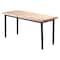 National Public Seating Rectangle Utility Table, Height Adjustable, 24" x 4, 24" W, 48" L, 22.25-37.25" H, Maple HDT3-2448B - alternate 1