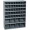 Durham Mfg Pigeonhole Bin Unit, 33.75 in W x 12 in D x 42 in H, 48 Compartments, Gray, Steel 399-95 - alternate 2