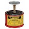 Justrite Plunger Can 0.125 gal Steel Can, Brass, Ryton Plunger, 2 3/4 in Dasher Plate Dia., Red 10008 - alternate 1