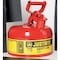 Justrite Type I Safety Can, Galvanized Steel, 1 gal, Red, Self-Closing, Auto-Venting Lid, Flammables 7110100 - alternate 6