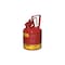 Justrite Type I Safety Can, Galvanized Steel, 1 qt, Trigger Handle, Self-Closing Lid, Red, Flammables 10101 - alternate 3