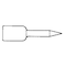 Weller Soldering Tip, 1/4 in Thread On, 0.05 in, For Use With Mfr. No. 7500 PL100 - alternate 2