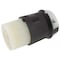 Hubbell Wiring Device-Kellems Locking Connector, L16-30R, 30 A, 480V AC, Three Phase, 3 Pole, Screw Terminals, Black, White HBL2733 - alternate 1