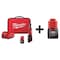 Milwaukee Tool M12 Cordless 3/8" Lithium-Ion Ratchet Kit + M12 CP2.0 Battery 2457-21, 48-11-2420 - alternate 1