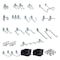 Triton Products 83 pc Steel Pegboard Hook & Bin Assortment for 1/8 In and 1/4 In Pegboard (79 Asst Hooks & 4 Bins) 76983 - alternate 1
