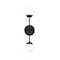 Afx Pearl 2 Light LED Sconce, Black, 4in PRLS0418L30D1BK - alternate 2