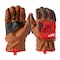 Milwaukee Tool Work Gloves, Goatskin, Shirred Slip-On Cuff, Keystone Thumb, Full Finger, Black/Brown/Red 48-22-8773 - alternate 1