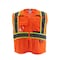 Milwaukee Tool Class 2 CSA Compliant Breakaway High Visibility Orange Mesh Safety Vest - 2X-Large/3X-Large 48-73-5177 - alternate 1