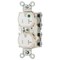 Hubbell Straight Blade Receptacle, 5-15R, 20 A, 125V AC, 2 Pole, 3 Wire, Flush Mount, Grounded SNAP8300WLTR - alternate 1