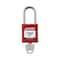 Brady Padlock, Keyed Different, Nylon, Red, 1 1/2 in Shackle Height, 1 1/2 in Body Width, 1 No. of Keys SDPL-RED-38ST-KD - alternate 1