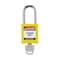 Brady Padlock, Keyed Different, Nylon, Yellow, 1 1/2 in Shackle Height, 1 1/2 in Body Width SDPL-YLW-38ST-KD - alternate 1