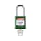 Brady Padlock, Keyed Different, Nylon, Green, 1 1/2 in Shackle Height, 1 1/2 in Body Width, 1 No. of Keys SDPL-GRN-38ST-KD - alternate 1